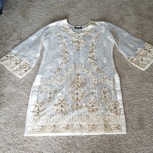 Pakistani/ indian White shilwar kameez